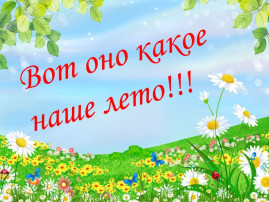 Лето в детском саду Лето в детском саду.
